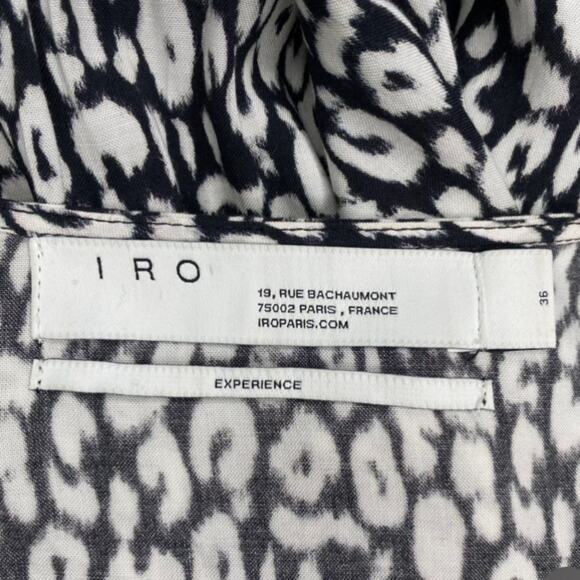 IRO Zanaka Leopard-Print Jersey Maxi Wrap Dress size 36/Small - Picture 12 of 16